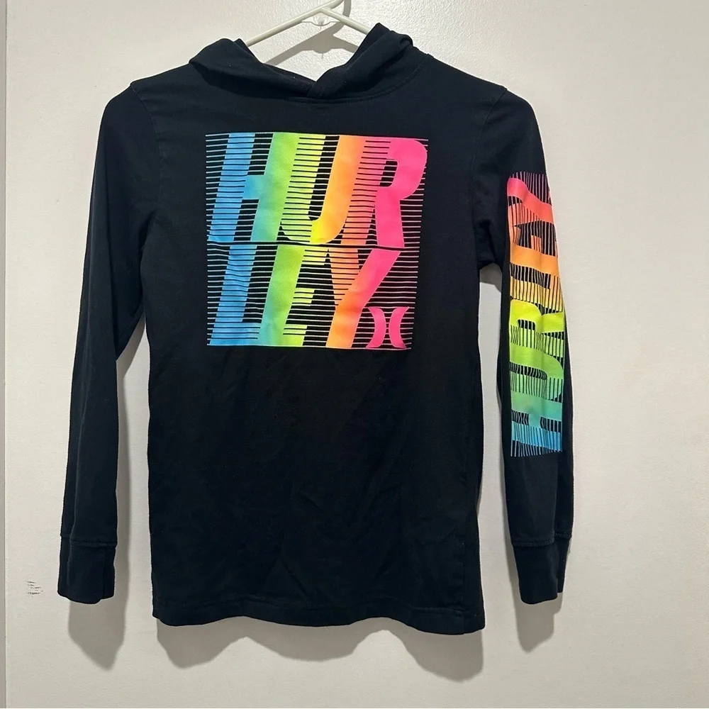 Hurley Black Long Sleeve with Neon‎ Colors- Unisex